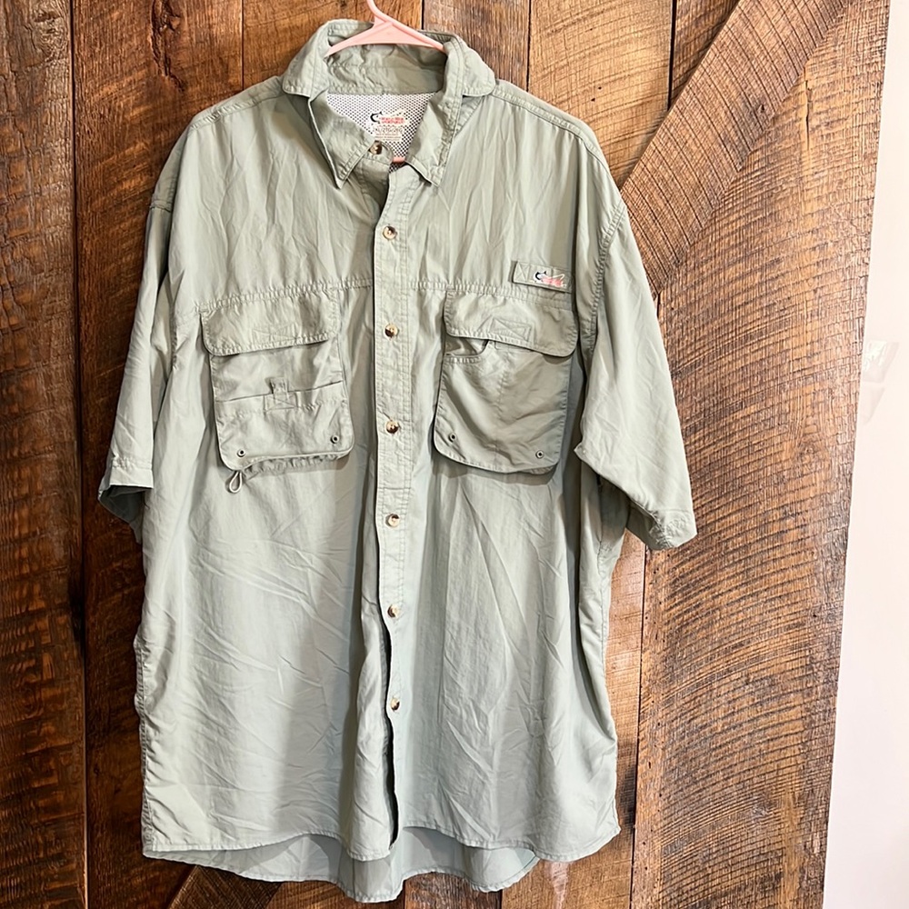 World Wide Sportsman Fishing Shirt Men's 2XL Button Up Short Sleeve